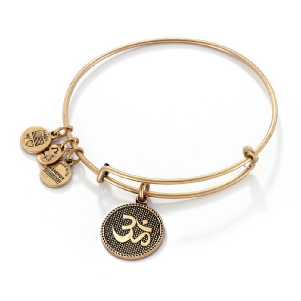 RARE Alex and Ani OM Charm Bracelet